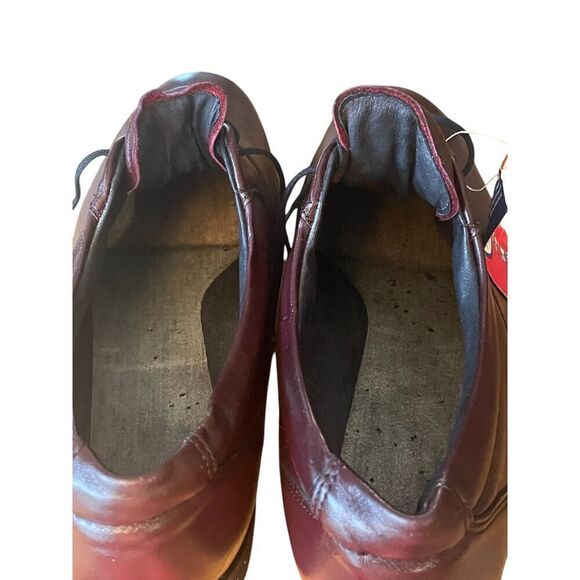 Steel Toe Safety Shoes 11 Welted Oxblood Leather Oxfords Men's Sz Made In USA - Picture 7 of 9